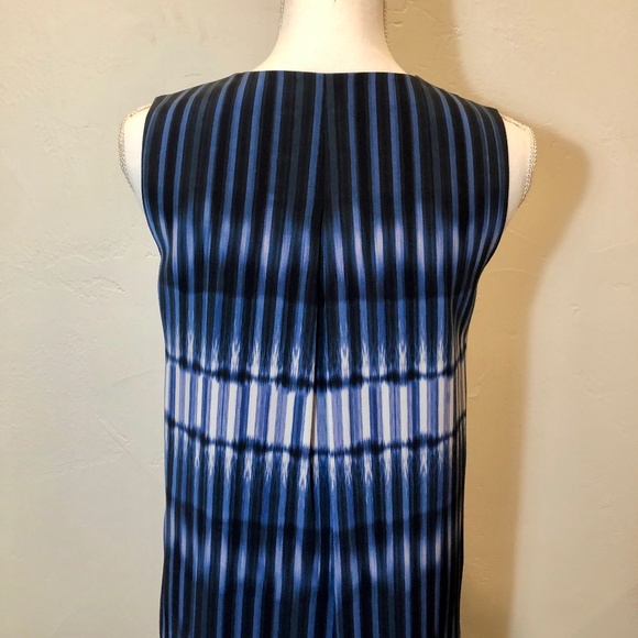 Vince Blue Tie Dye/Stripe Printed Dress Size 12 - Picture 4 of 7